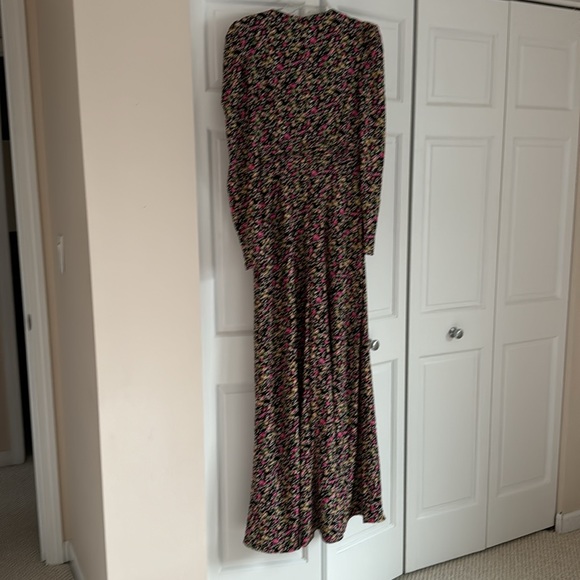 leena for Mac Duggal Floral Long Sleeve A-Line Gown - Picture 8 of 9